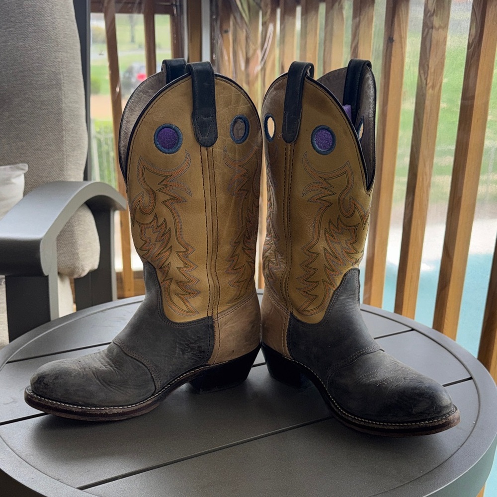 Double H Two-Tone Western Boots